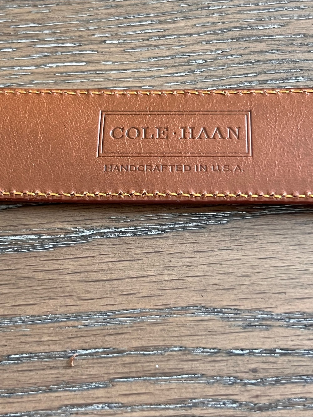 Cole Haan Men's American Alligator Leather Belt Cognac Oxblood Size 34 - Picture 5 of 16